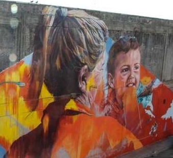 Mural en barrio Saldias