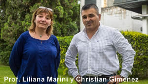 Profesores Liliana Marini y Christian Gimenez