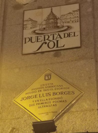 Borges en Madrid Puerta del Sol