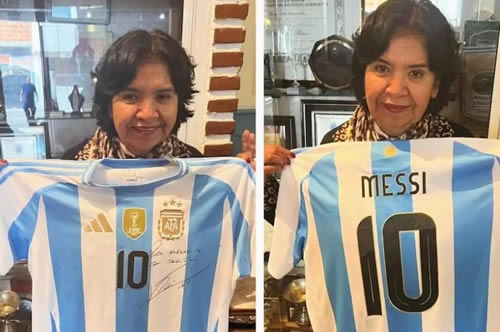 Margarita Barrientos, camiseta Messi