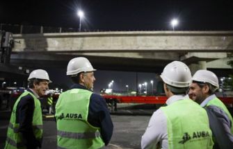 Puente Labruna colocación de vigas
